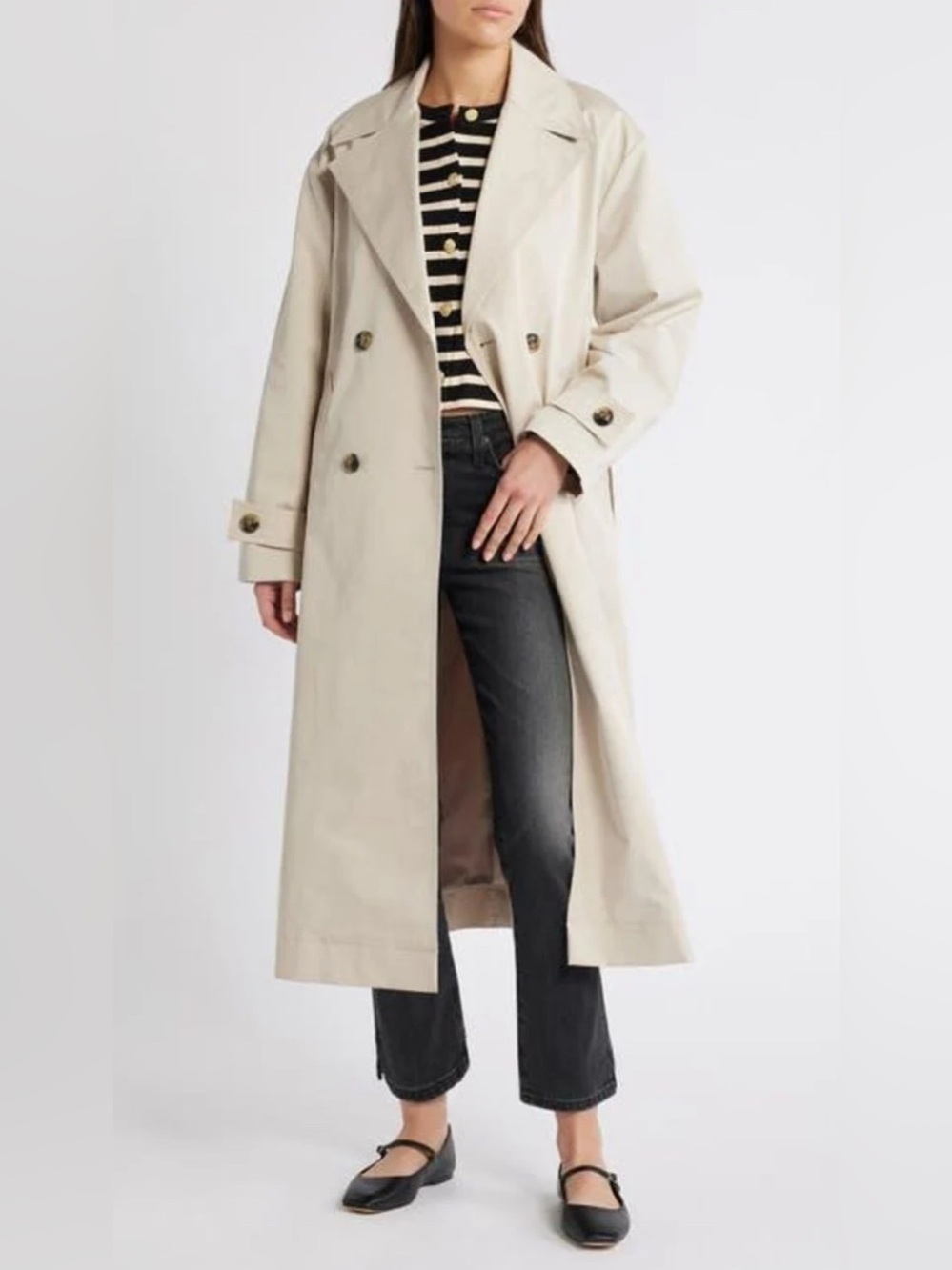 Mango  Water Repellent Trench Coat Women’s Size XS